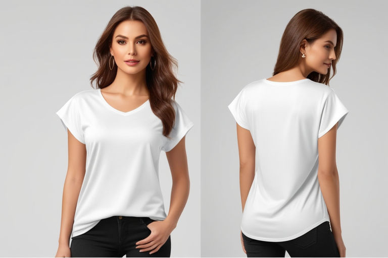 A shirt with a large neckline and a large bust. - Playground