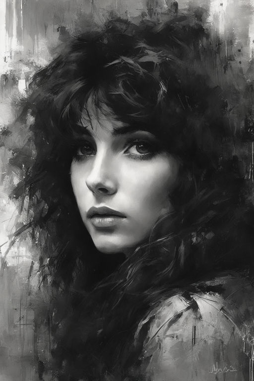 Realistic looking charcoal drawing of pretty girl - Playground