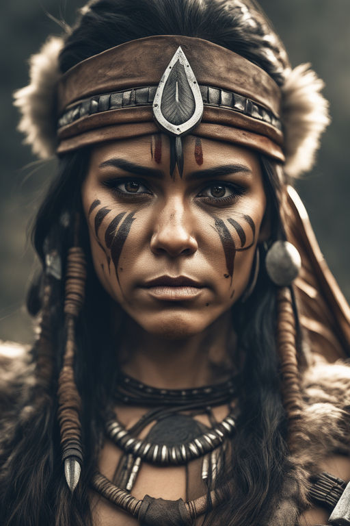 native american woman warrior art