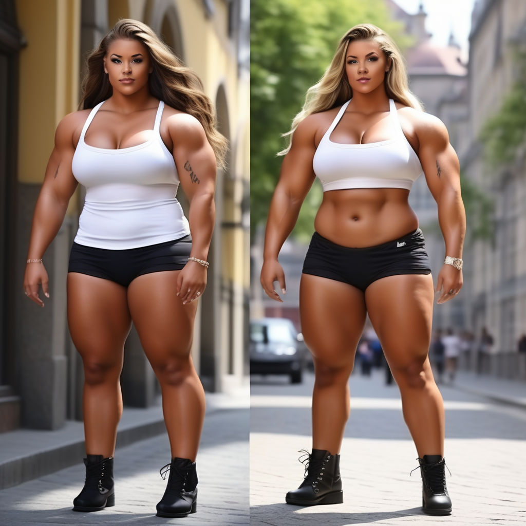 big and muscular chubby woman)) - Playground