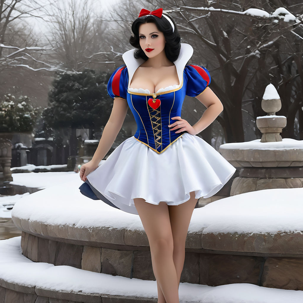 Sexy Snow White Fairy Tale Princess Corset Costume