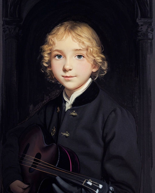 hypolite portrait of young boy blonde gay art interest Painting by