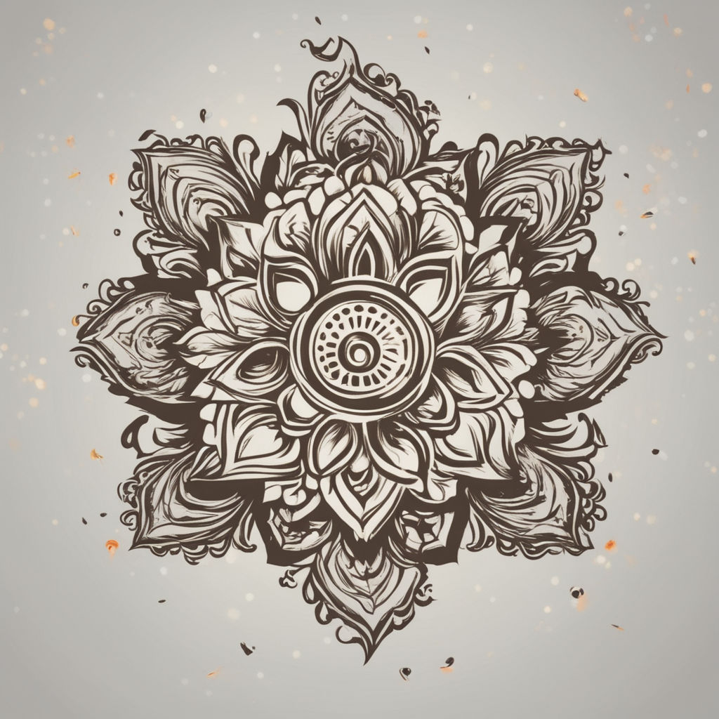 Premium Vector | Diwali greeting with diya hand drawn illustration tattoo  style