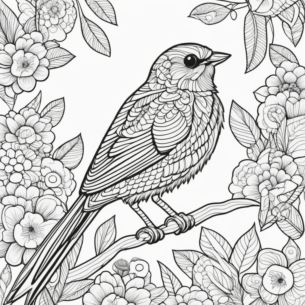 cardinal bird coloring page