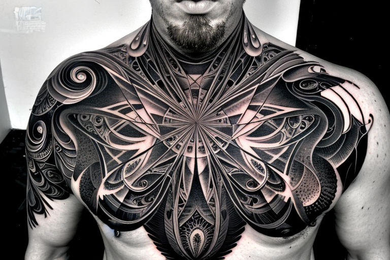 universe chest tattoos