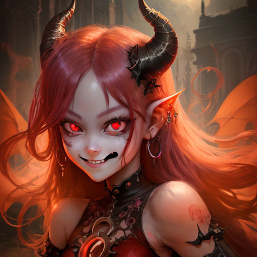 Anime Demon Girl by galaxywolfgamerXD on DeviantArt