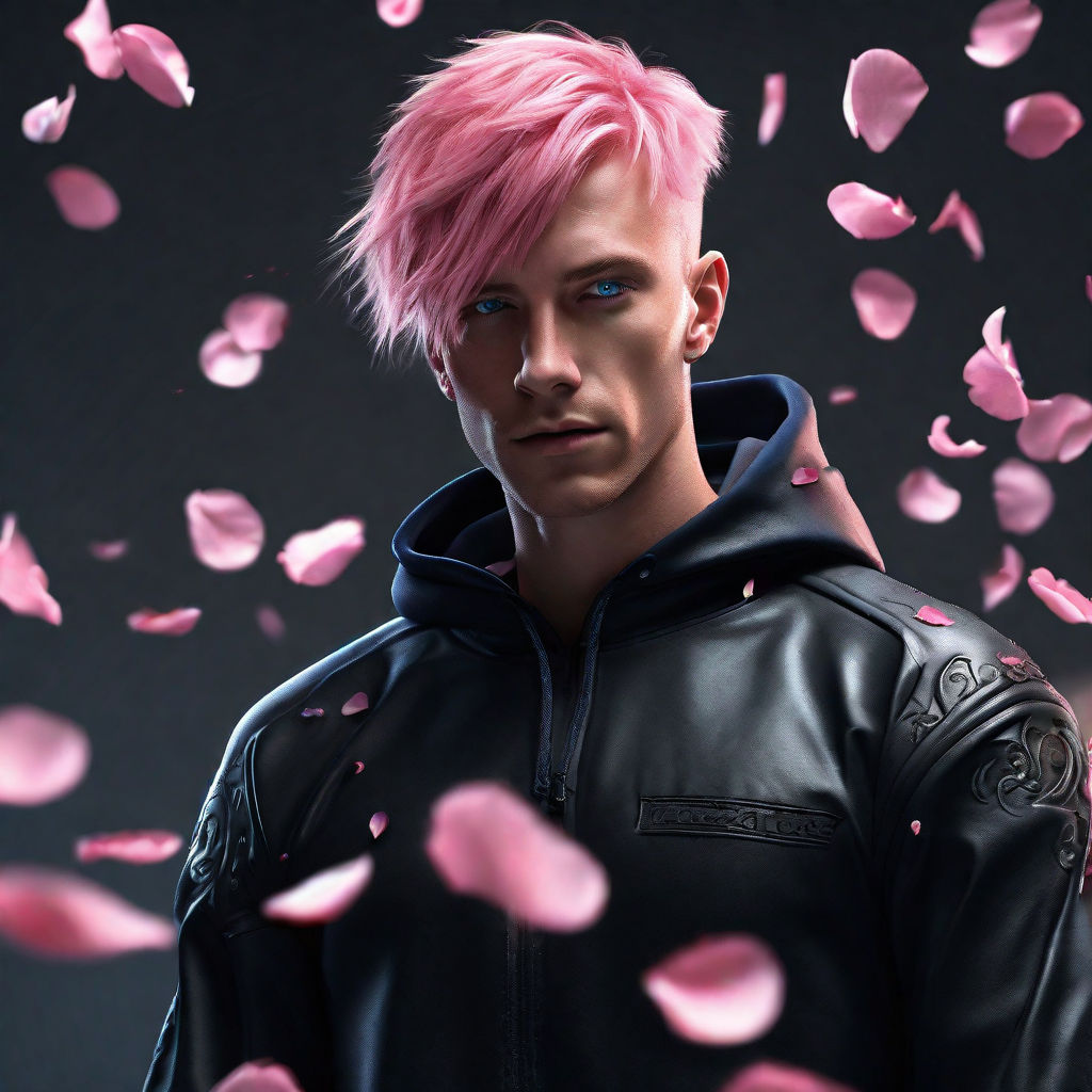 portrait of a Caucasian cyberpunk male clean shaven with long re... -  Arthub.ai