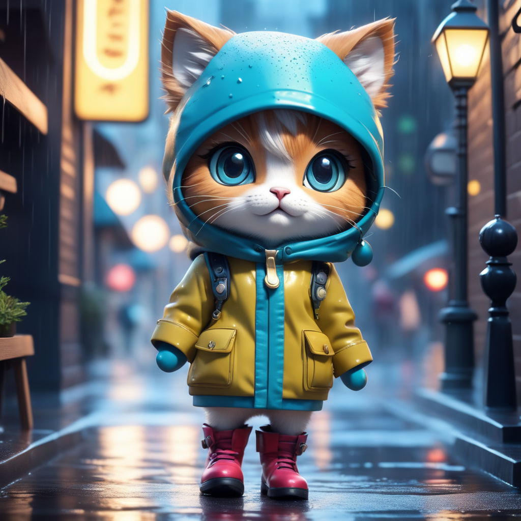 3d cute cat character - Playground