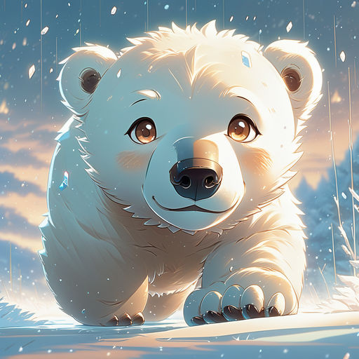 cute chibi bear cub