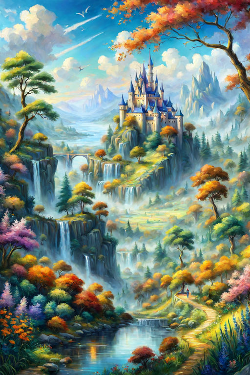 Disney. Vivid color scheme. Oil on canvas - Playground