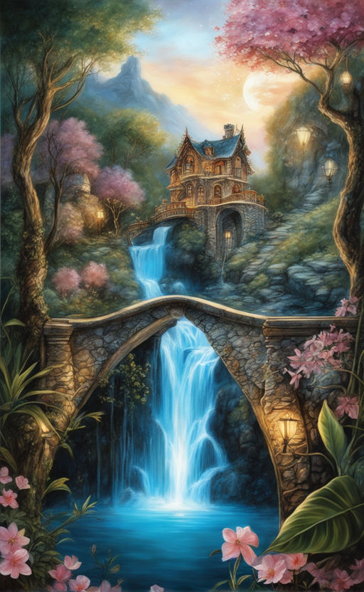 Download Fantasy Hall Pillar Digital Art Landscape Wallpaper