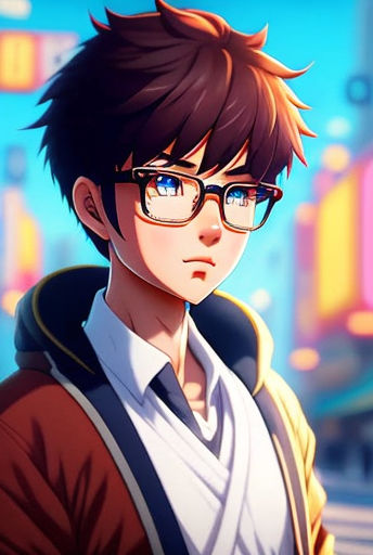 HD wallpaper: male anime character vector art, boy, brunette, cute, glasses  | Wallpaper Flare