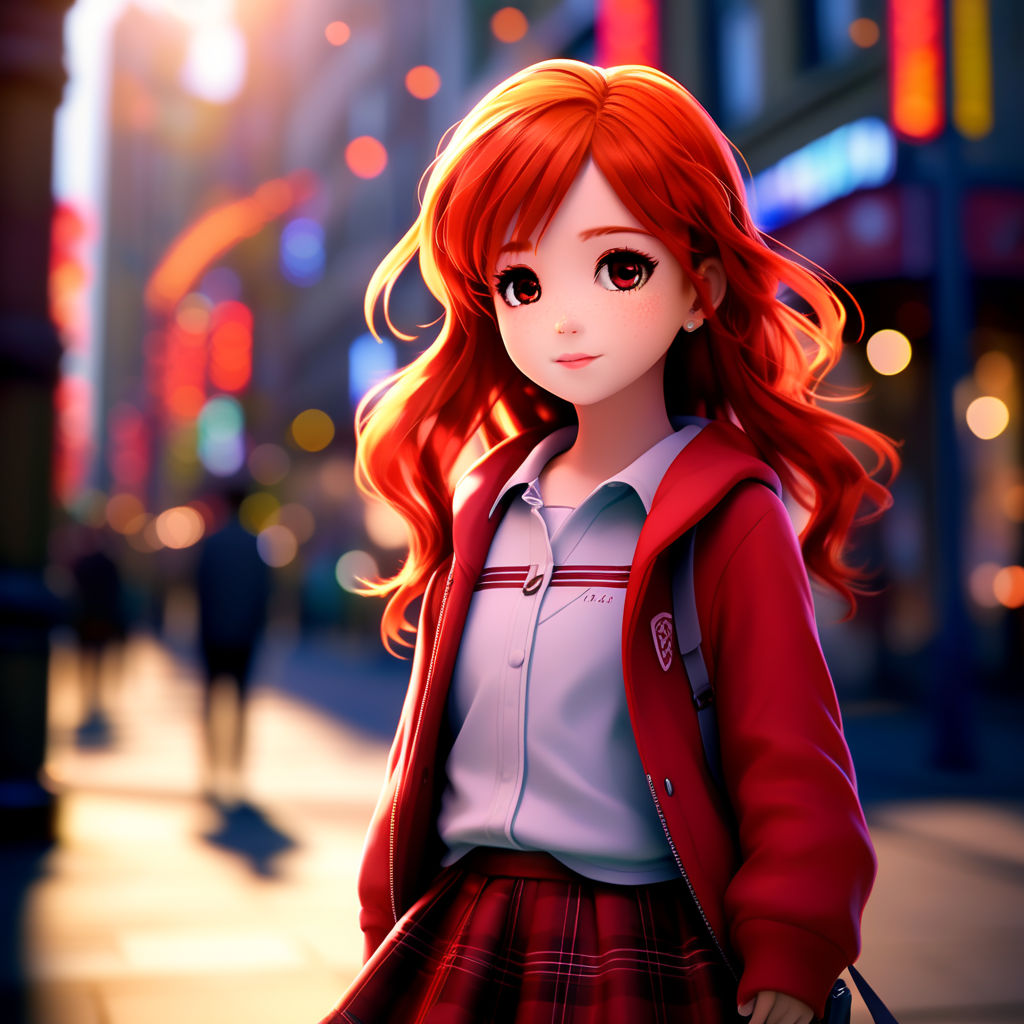 Anime Ginger Girl Wallpaper for iPhone 11