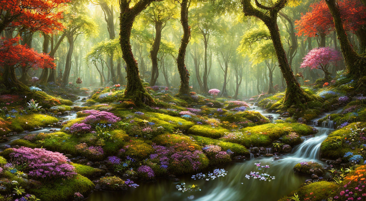 spring forest background