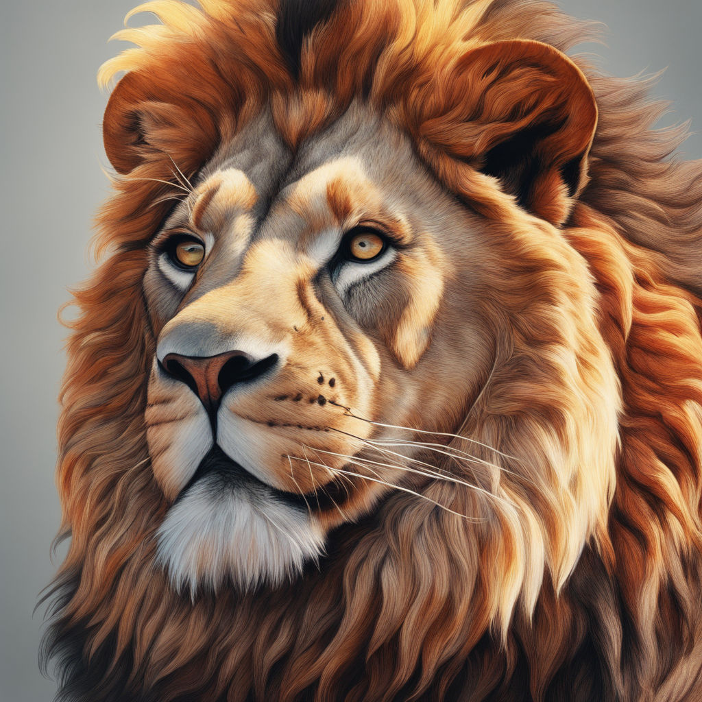 the lion drawing - samuel partangu - Paintings & Prints, Animals, Birds, &  Fish, Wild Cats, African Lion - ArtPal