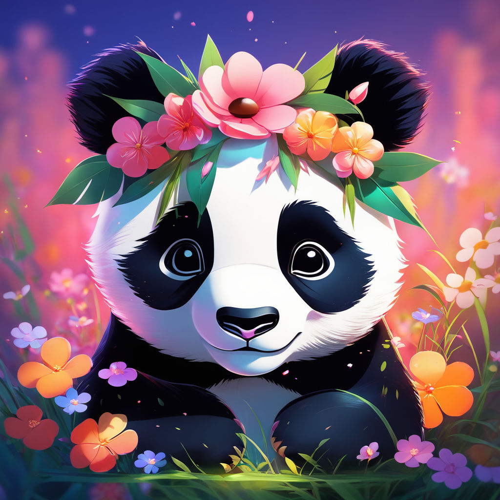 Kawaii Panda Head Sticker