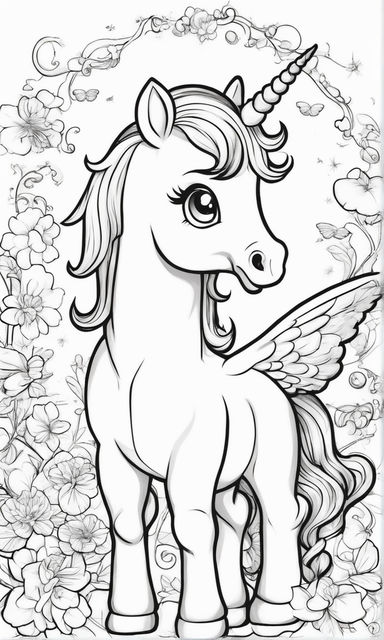 coloring pages pegasus unicorn