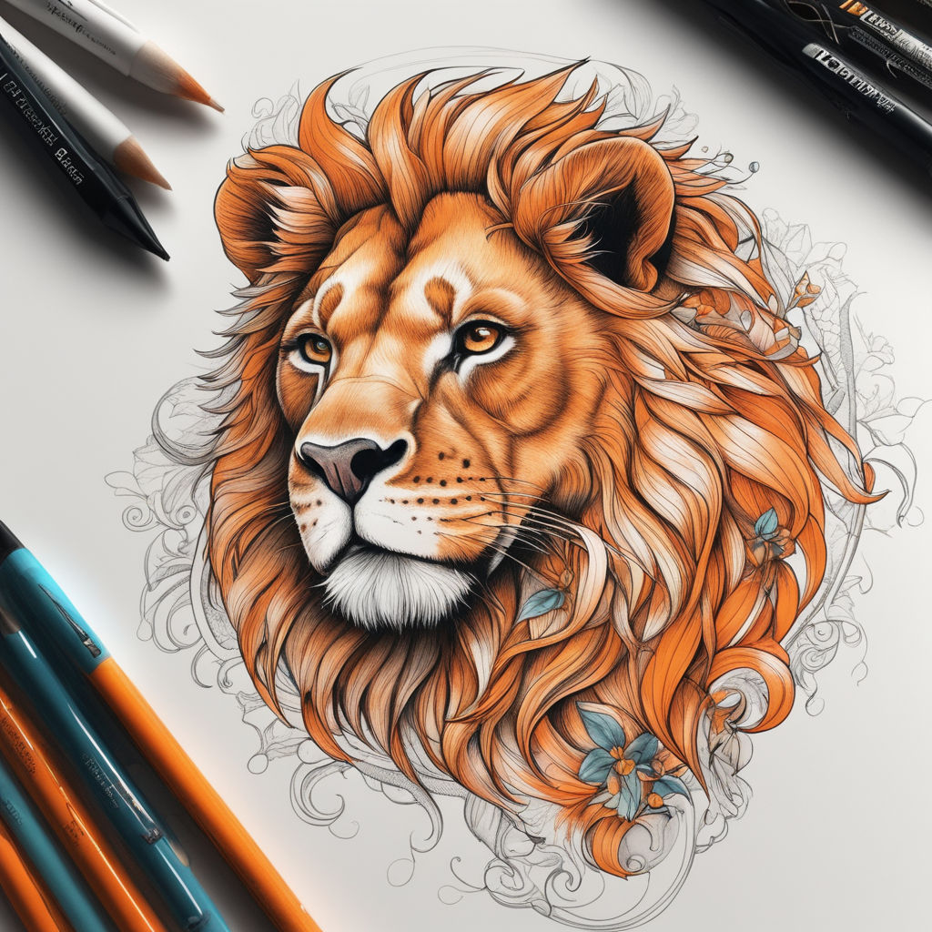 Download HD How To Draw Lion  Lion Drawing For Kids Transparent PNG Image   NicePNGcom