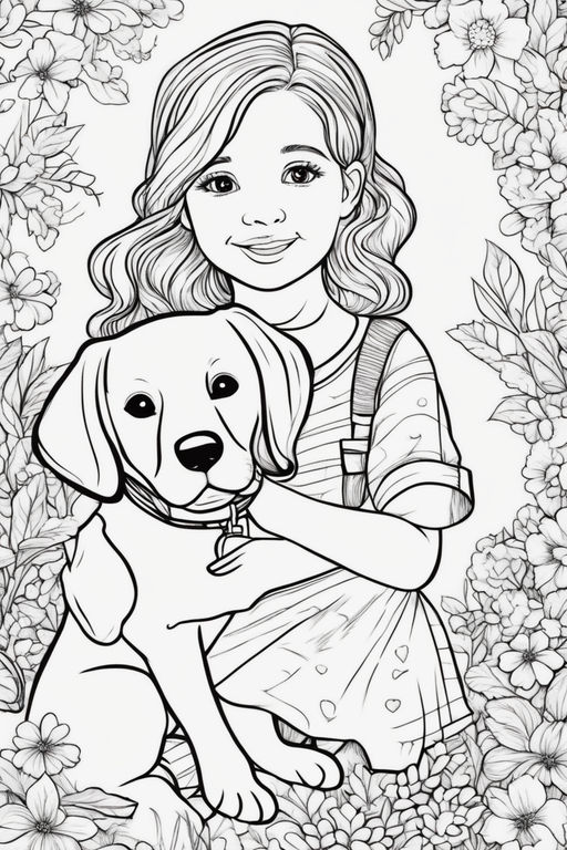 3d Coloring Book - Girl