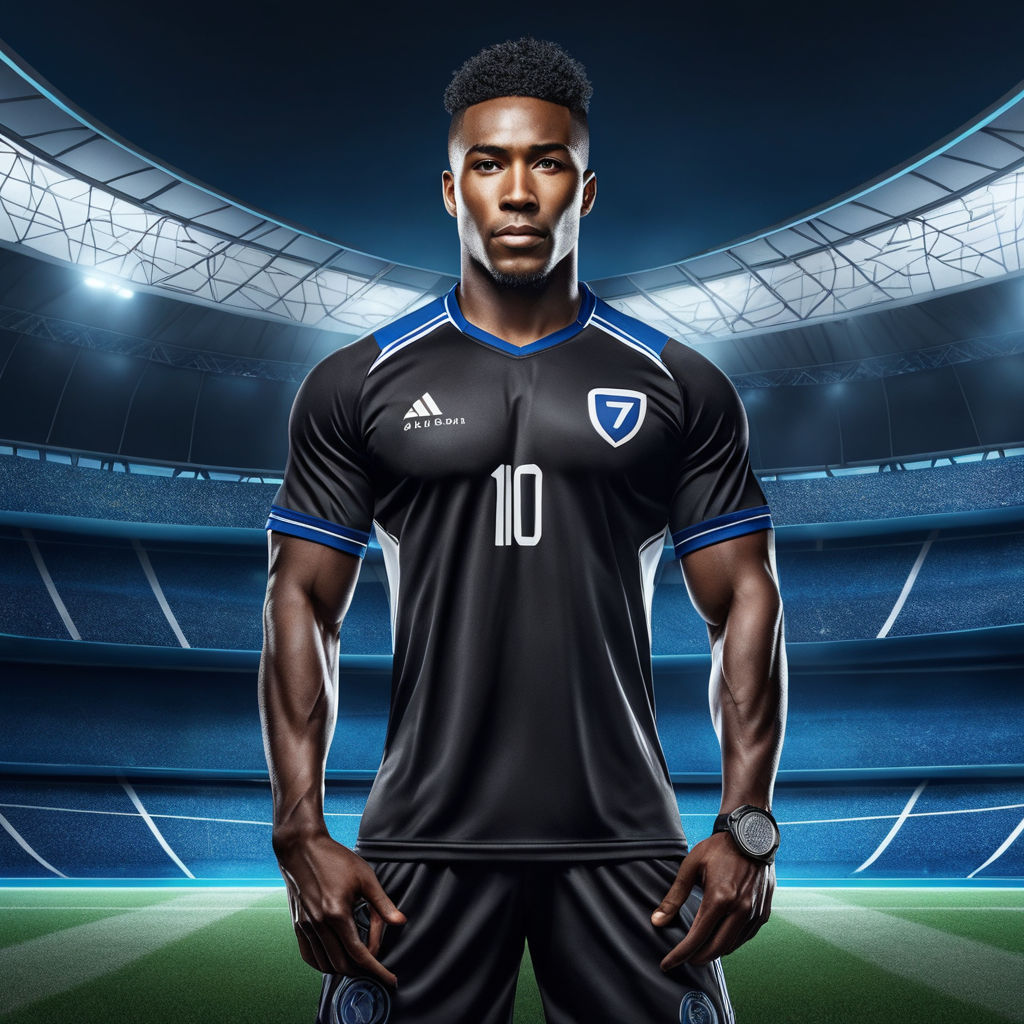 ArtStation - Mens Soccer Brown and Black Jersey Player-10