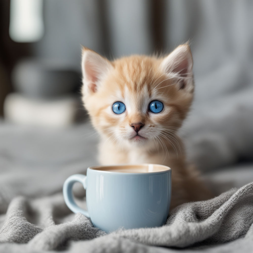 coffee foam cat