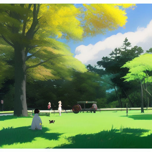 Anime Landscape Park Anime Background