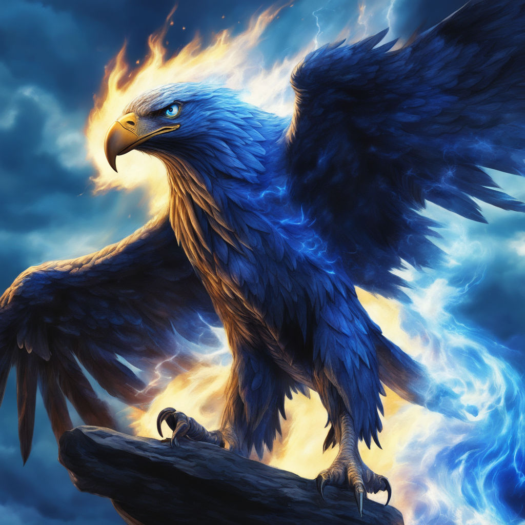 blue phoenix bird real