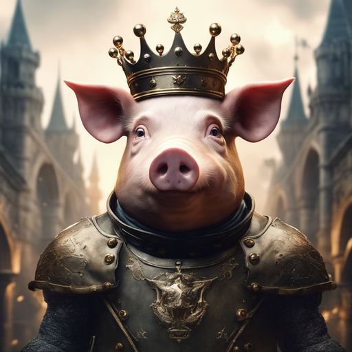 I created a texture that gives the Technoblade crown to pigs