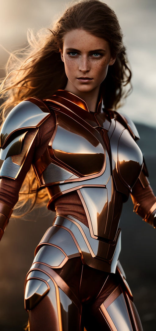 Free Photos - A Woman Wearing A Skin-tight Suit Of Armor, Which Is