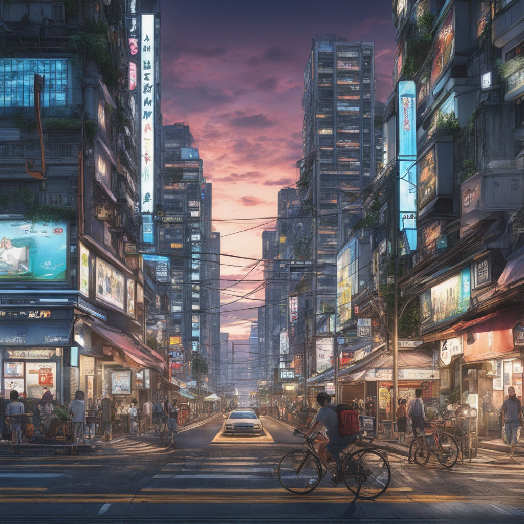 Japan ruins cityscapes postapocalyptic buildings artwork anime Japanese  Anime City HD wallpaper  Pxfuel