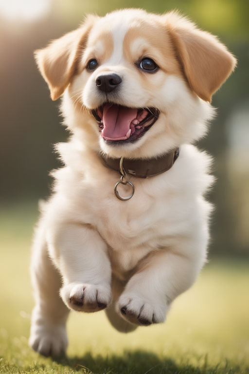 excited happy puppy