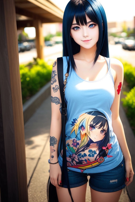 Perfect pretty and shy japanese manga girl T-Shirt