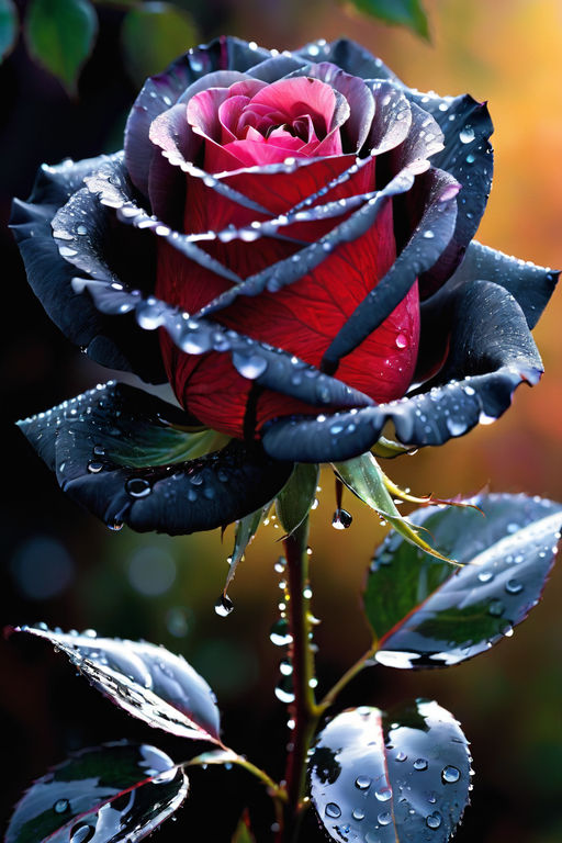 AiPornHub — Imagine an image of an exquisite black rose bleeding, standing  tall and proud in its full glory against a complimentary backdrop. Its  ebony petals, a velvet dark so profound that