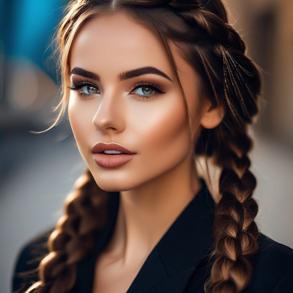 Beauty Portrait of Wedding Clean Makeup Kid Girl with Stylish Hairstyle.  Closeup Blonde Girl in White Dress. Boho Braid Stock Photo - Image of  happiness, long: 157696288