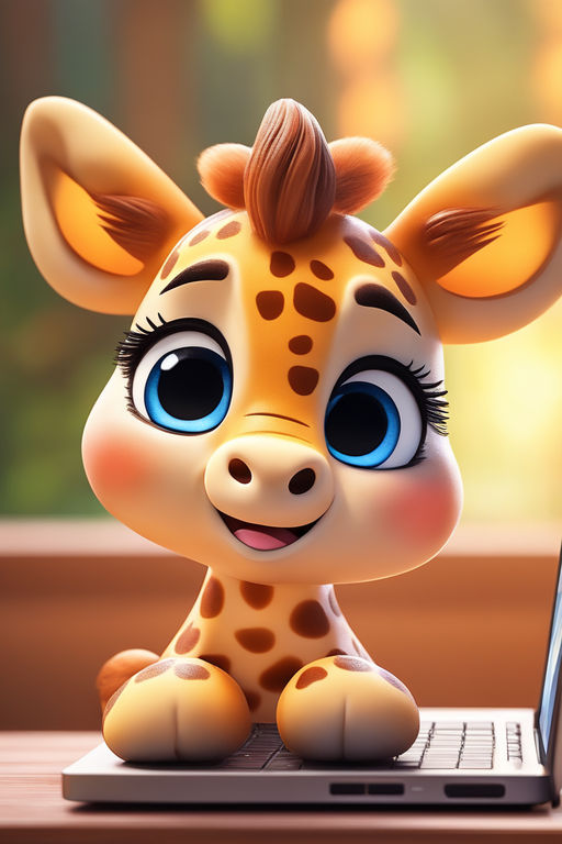 cute giraffe cartoon wallpaper