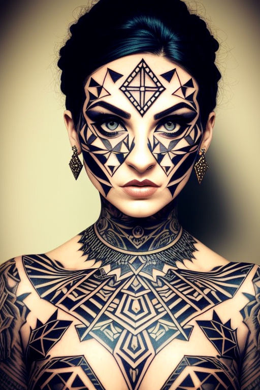 Girl Wearing Tribal Tattoo · Free Stock Photo