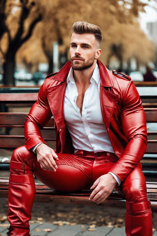 red leather pants - Playground