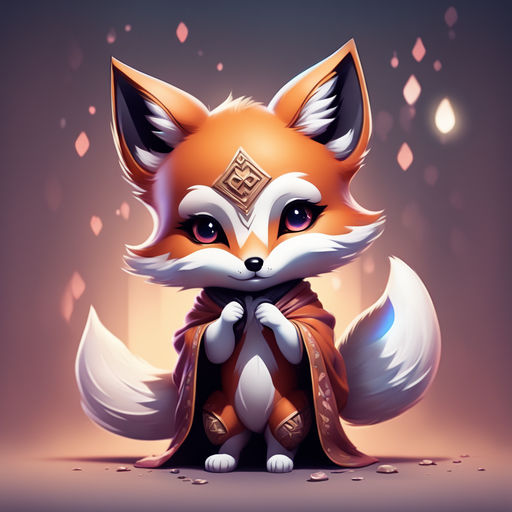 confused anime cute fox baby