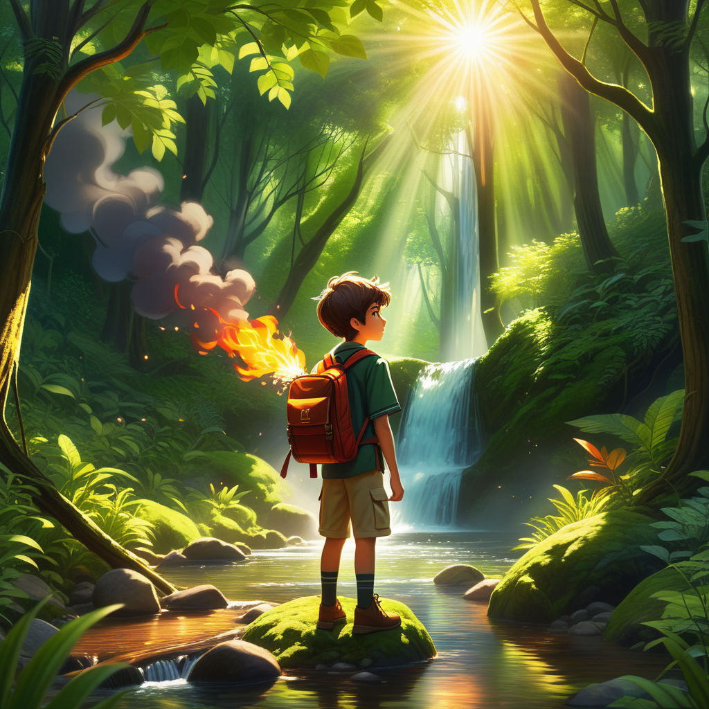 Dawn from pokemon walking barefoot in a lush green forest