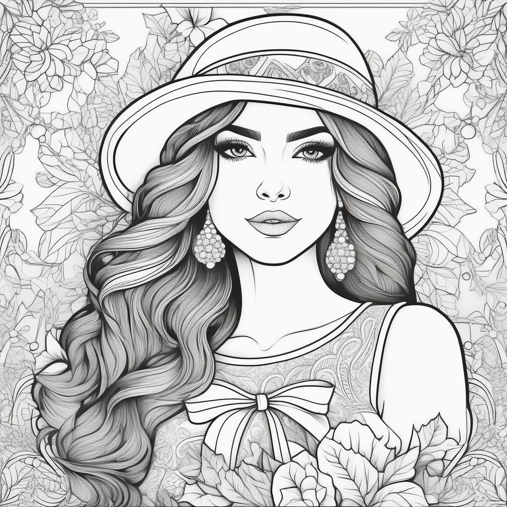 Cute adult coloring book  Fashion coloring book, People coloring pages,  Fashion drawing sketches