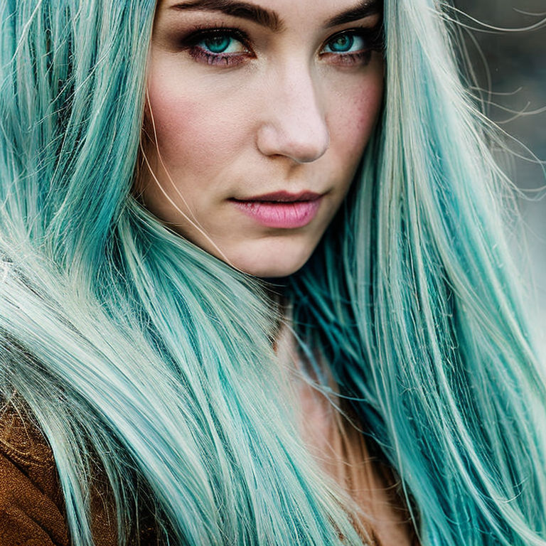 pastel green hair color