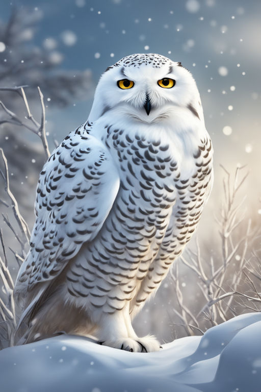 snowy owl hunting wallpaper