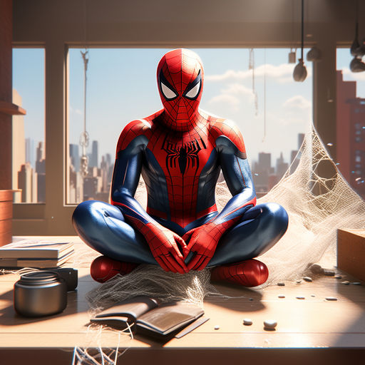 Spiderman 2099 3D Model Sitting Pose | SpecialSTL