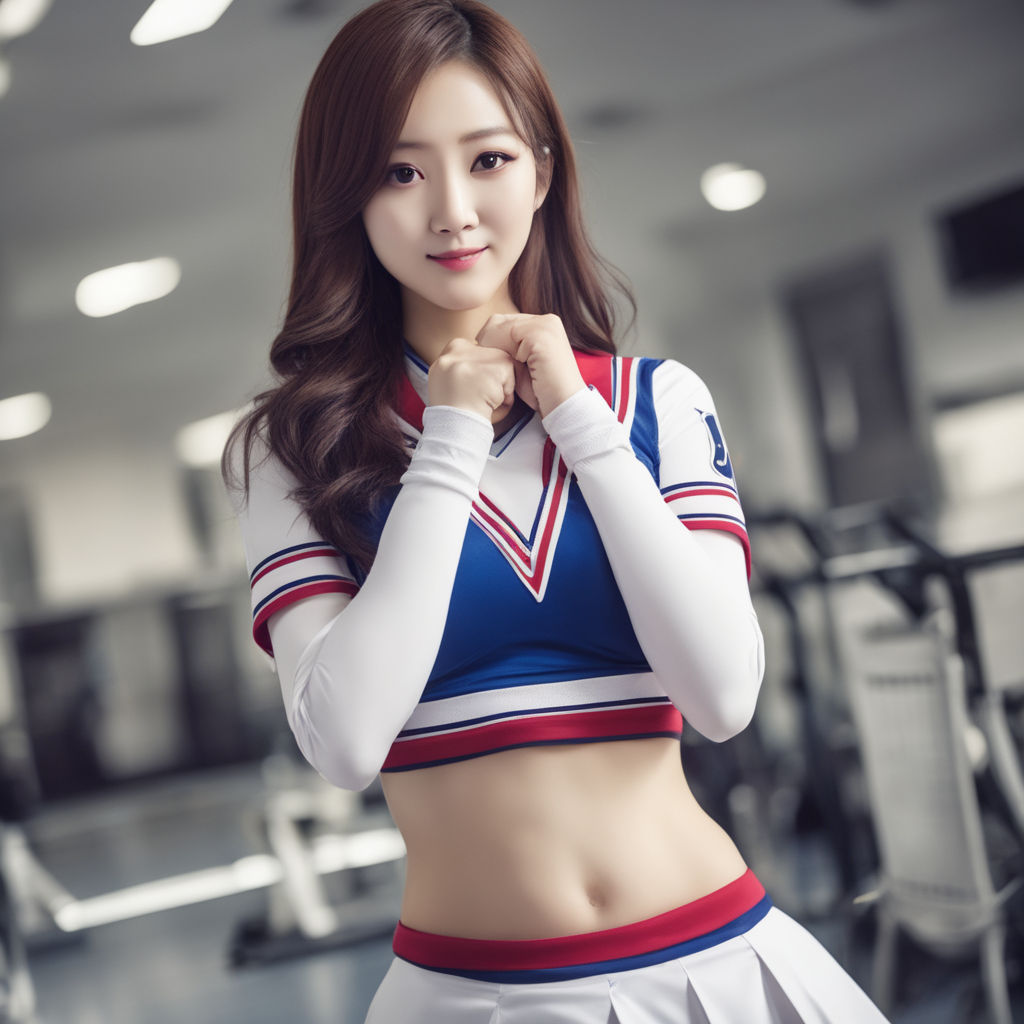 wears a cheerleader uniform - Playground AI