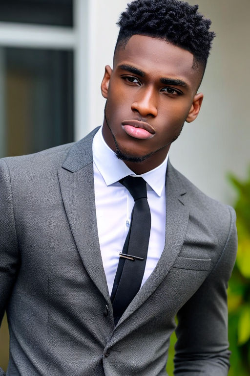 handsome black man in suit