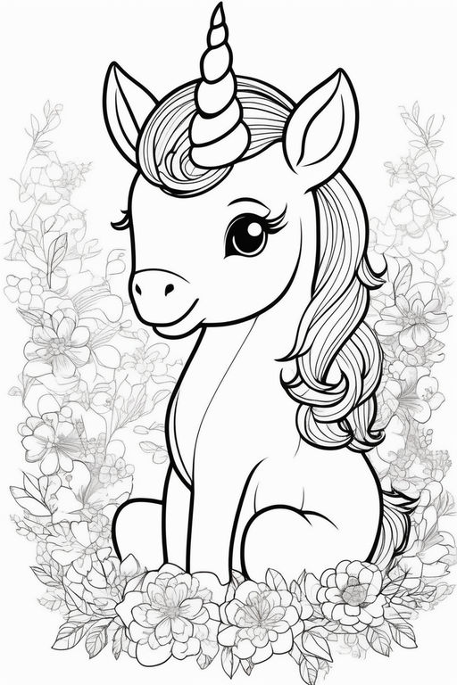 Unicorn coloring pages for kids - Unicorns Kids Coloring Pages