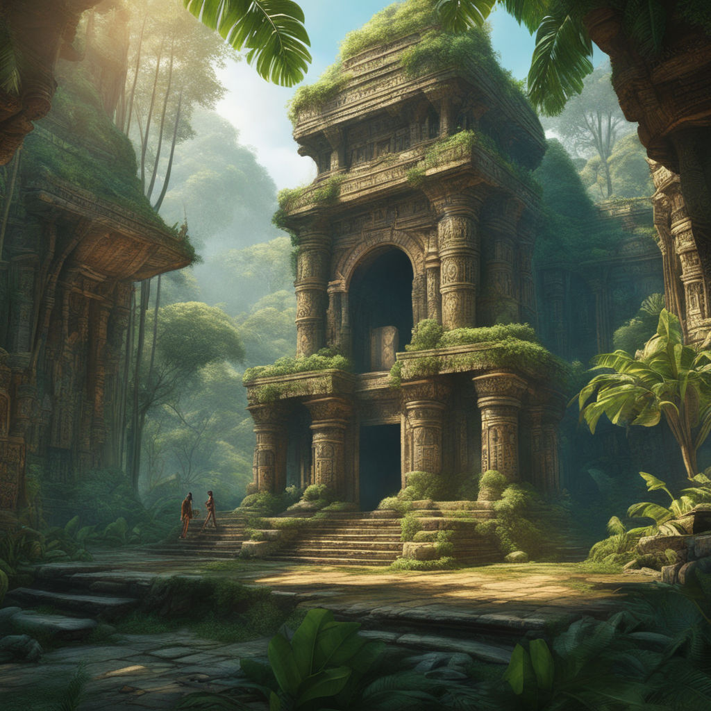 fantasy temple ruins