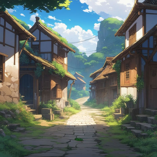 Premium Photo | Small wooden house in the forest digital drawing in anime  style