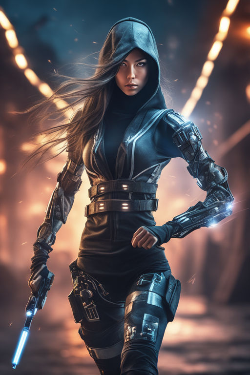 female assassin futuristic