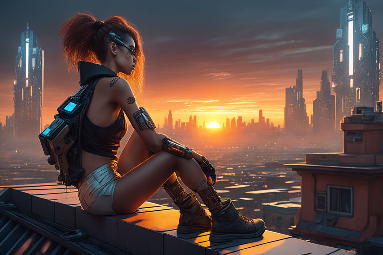 Cyberpunk Anime Girl 4K Wallpaper: Futuristic Style Meets Stunning